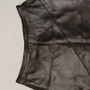 Black Long Leather Skirt